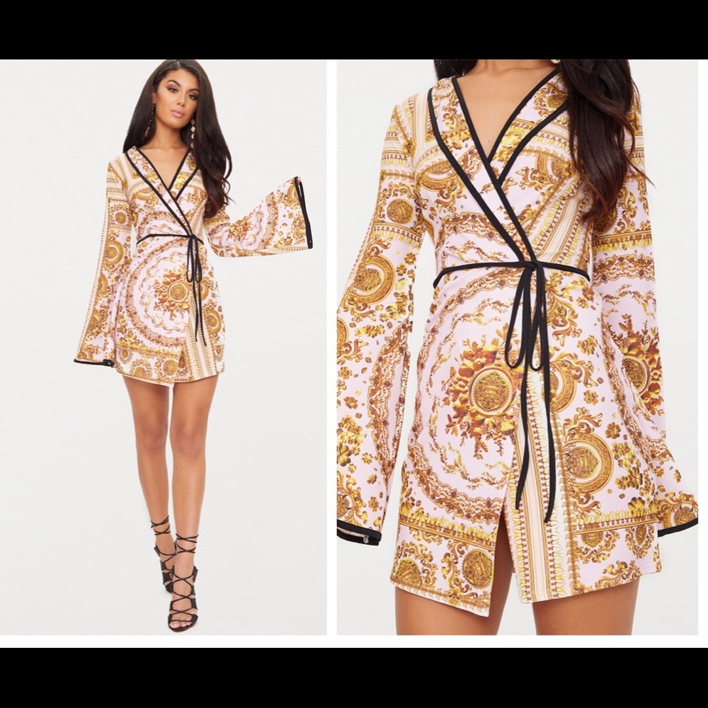 Kimono Sleeve Wrap Dress